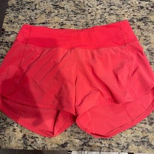 Pink lululemon shorts